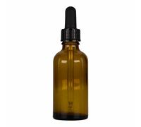 50 ml frasco cuentagotas para medicina, vidrio, marrón-negro, boca: DIN 18