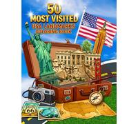 50 Most Visited USA Landmarks Coloring Book: Discover America's most iconic sites. This book is intended for tweens, teens, & adults.