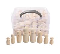 50 muñecas de madera en bruto, cuerpo de madera en bruto, cuerpo virgen, para bricolaje, pequeñas clavijas para graffitis pintadas