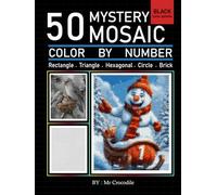 50 Mystery Mosaic Color by Number: Pixel Art Puzzles with Diverse Shapes for Relaxation