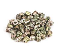 50 or 100 PCS M4 M5 Zinc Alloy Insert Nuts, Inside Hex Socket Furniture Fastener Nuts with Flange Cover for Woodworking Assembly (M4*8 con cubierta (50pcs))