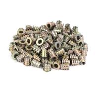 50 or 100 PCS M4 M5 Zinc Alloy Insert Nuts, Inside Hex Socket Furniture Fastener Nuts with Flange Cover for Woodworking Assembly (M5*10 con cubierta (100pcs))