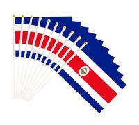 50 PACK Costa Rica Flaros de costo rico en Stick - Mini Mani Hands de 5.5x8.3 pulgadas Gran inauguracin Eventos de la fiesta de carnaval Celebracin