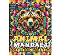 50 Pages Bold and Easy Animal Mandala Coloring Book Gift for Adults Kids Men Women Boys Girls Teens Youth Animal Mandala Coloring Activity Book for ... Sheets Book for Birthday Holiday Present