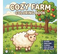50 Pages Cute Farm Animals Coloring Book Gift for Kids Boys Girls Teens Children Youth: Country Farm Animals Cow Sheep Coloring Sheets for Farmers ... Ages Stress Relief Relaxation Coloring Pages