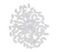 50 Pairs Comfortable Silicone Anti Slip Nose Pads for Glasses Suitable for All Frames Eyeglasses Accessories (White)