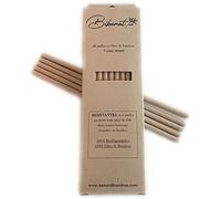 50 pajitas de fibra de bambú desechables | biodegradables | compostables | sin productos químicos | Resiste 24 horas en todas las bebidas.