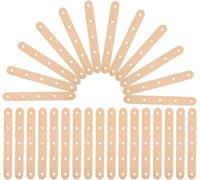 50 palitos de madera natural para helados con agujeros, para mezclar y crear proyectos de manualidades
