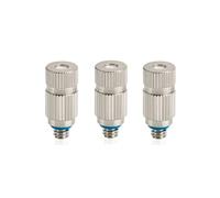 50 paquetes de acero inoxidable/boquillas de nebulización de bronce para sistemas de enfriamiento al aire libre, 10/24 UNC High Press Mister Bootles Stainless Steel-2 Sections 0.4mm hole diameter