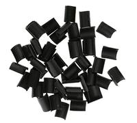 50 Paquetes de Extensiones de Cabello de Queratina con Punta en Rebond Pegamento de en apariencia de Uñas, Negro