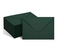 50 paquetes de sobres A7 para invitación, sobres verdes de 5 x 7 pulgadas con solapa en V, ideales para graduación, invitación, baby shower, boda y tarjetas RSVP (verde)