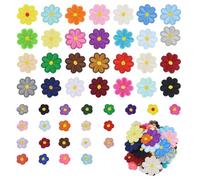 50 parches de flores para planchar con caja de almacenamiento, parches bordados para planchar para niños y adultos, imágenes de planchado para textiles, parches para sombreros, vaqueros, ropa