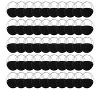 50 parches de ojo pirata, parches de ojos de pirata de fieltro negro para niños y adultos, correa elástica ajustable, parche de ojos de fieltro suave para juegos de rol, fiesta temática de carnaval