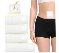 50 parches para ombligo de aceite de ricino, parches autoadhesivos para ombligo, envolturas de aceite esencial de algodón transpirable para ejercicio, lectura, viajes, trabajo