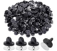 50 Pares Cierre de Mariposa,Mariposas Goma Cierre 10 mm Butterfly Clutch Pin Backs Tie Tack Reemplazo para Pasadores de Solapa Alfileres de Goma para Insignias,Pines Esmaltados,Abalorios