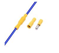 50 pares de conectores eléctricos aislados hembra y macho con terminales de bala engarzados, adecuados for cableado de audio de 22~10 AWG 0,5-6 mm(Yellow 100Pcs,4-6mm)