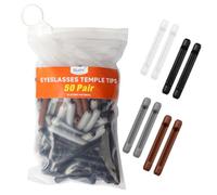 50 pares de empuñaduras de silicona para gafas, 4 colores diferentes, soporte para lentes y hospitales (mezcla aleatoria, 50 pares)