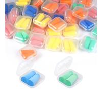 50 pares de Tapones para Los Oídos de Espuma Suave, Tapones Oidos Ruido Dormir de Espuma con Estuche de Plástico, Ligeros, 38dB Earplugs espuma, Tapones Oidos Espuma para Dormir, Ronquidos, Estudiar