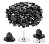 50 Pares Mariposa Embrague Backings, Pin Cap Keepers Con Agujas para Broches, Solapas, Sombreros, Uniformes, Insignias, Alfileres de Corbata, Artesanía