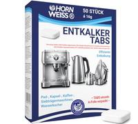 50 pastillas descalcificadoras para cafeteras automáticas, cafeteras espresso, máquinas de cápsulas, compatibles con Siemens, EQ-Series, Miele, Jura, Bosch, Melitta, Tassimo, Krups, etc.