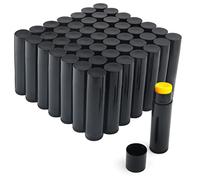 50 Pcs 5.5g Twist-up Lip Balm Tubes,Empty Plastic Lip Gloss Balm Containers Rotatable Deodorant Containers for DIY Homemade Lipsticks, Chapsticks and Homemade Solid Perfume,Black
