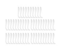 50 Pcs 5cm Señuelos de Pesca Suave Cebos de Pesca Artificiales Agua Dulce, Cebo de Pesca Plástico T Tail Grub Cebos de Gusano Accesorio de Aparejo de Pescado(Blanco Perla)