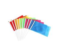 50 Pcs Aroace Flag Blue Flag Green Flag International World Flags Mini Stick Flag