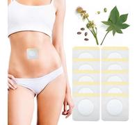 50 pcs Castor Oil Pack Wrap for Belly Button,Self-Adhesive Castor Oil Patches,Belly Button Patch Kit Organic Cotton Highly Absorbent, Easy to Use(Castor Oils Not Included)