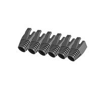 50 Pcs Cat7 Cat7A Cat8 Strain Relief Boot, RJ45 Plug Connector Cover Modular Network Plug Connector Cap Cable Connector Boots, Darkgrey