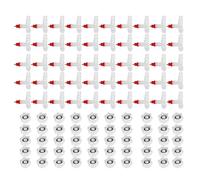 50 Pcs Chicken Spring tee Nipple Drinkers, Poultry Waterer System, Leak - Proof Metal and Plastic Chicken Drinking Fountain with Fixation Nuts for Farm Coop Use