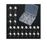 50 PCS Clear Heads Twist Pins with Storage Box, Bedskirt Pins for Upholstery, Slipcovers, and Bedskirts flower