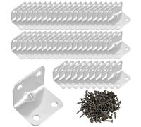 50 Pcs Escuadras Metalicas para Madera, 30x20mm 90 Grados Angulos Metalicos