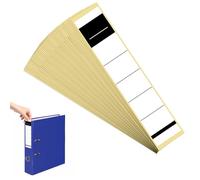 50 Pcs Etiquetas para Carpetas, 3,6 x 19 cm Etiquetas Blancas para Lomo de Carpeta, para Carpetas Estrechas de 5 cm, Etiquetas Recambio de Etiqueta Adhesiva, para Oficina Escuela Clasificar Documentos