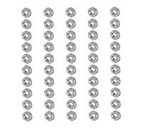 50 Pcs Hex Nuts Assortment Kit, A2-70 Stainless Steel Thread Nut Assortment Kit for Industrial Machinery M3 (M2) (M3) (M4) (M5) (M6) (M8) (M10) (M12)