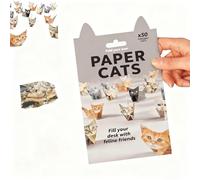 50 pcs Papel Origami Gatos, Kit de Origami 3D para Niños Hazlo Tú Mismo para Gatos Origami, Kit de Papel Hazlo Tú Mismo para Gatos, Adecuado como Regalo para los Amantes de los Gatos