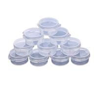 50 PCS Plastic Cosmetic Jar 5G Caso transparente vacío con tapas de snids Mini Caja de almacenamiento contenedores cosméticos, viajes, mezcla de embotellado