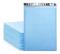 50 PCS Sobres de correo de burbujas Sobres de correo acolchados Sobres de correo para embalaje Bolsa de envío con autosellado Acolchado de regalo de burbujas-Azul-13 * 18cm
