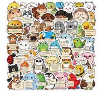 50 Pcs Stickers Recompensas, Pegatinas Animales Kawaii, Dibujos Animados, Pegatinas Infantiles, Impermeable, Pegatinas Niños, Scrapbooking, Botella Agua, Journal, Maleta