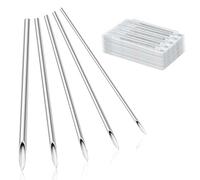50 Pcs Tattoo Needles Set, Agujas de Piercing Estériles Body Piercing Desechables, Nariz Oreja Ombligo Labio Pezón Tatuaje Agujas Perforaciones Corporal de Acero