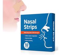 50 Pcs Tiras Nasales, Anti ronquidos,Tiras Nasales Antironquidos ayudan a respirar mejor tirita nariz antironquidos Antirronquidos Para (50)