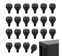 50 Pcs tornillos moleteados, #6-32 x 6 mm | Tornillos moleteados negros para cajas de PC