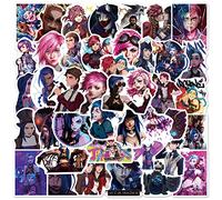 50 pegatinas Arcane, League of Legends LOL Game Pegatinas, Anime Vinilo Impermeable Lindas Pegatinas para Portátiles Scrapbook Skateboard, Adolescentes y Adultos