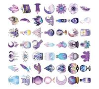 50 pegatinas con diseño de brujas, resistentes al agua, estéticas, para botella de agua, portátil, coche, álbum de recortes, diario, álbum de fotos, decoración