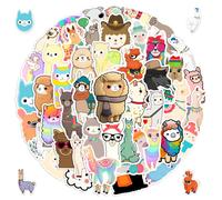 50 pegatinas de alpacas geniales, regalo para niños, adolescentes, adultos, chicos, pegatinas de vinilo para monopatín, paquete variado para