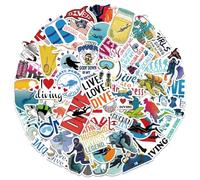 50 Pegatinas De Buceo De Verano, Pegatinas De Aventura Impermeables, Pegatinas De Viaje, Pegatinas Para Acampar Aire Libre, Para Ordenador Portátil, Botella De Agua, Equipaje, Bicicleta, Monopatín