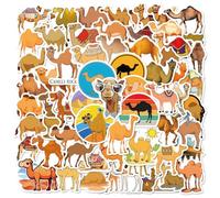 50 pegatinas de camello para ordenador portátil, álbum de recortes, monopatín, casco, ordenador, coche, maleta, botellas de agua, dibujos animados, animales, pegatinas impermeables para adultos, niños