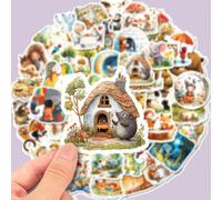 50 Pegatinas de Dibujos Animados de Animales y Cuentos de para Decorar Guitarras, Cuadernos, Equipaje, Computadoras, Motocicletas y Patinetas