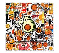 50 Pegatinas de Graffiti de Baloncesto Pegatinas de Dibujos Animados para niños, Pegatinas Impermeables para la Carcasa del teléfono móvil de DIY Skate