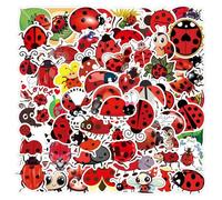 50 pegatinas de insectos Kawaii para portátil, guitarra, bicicleta, coche, moto, equipaje, scrapbook, botellas de agua, monopatín, ordenador, pegatinas divertidas de animales para adultos