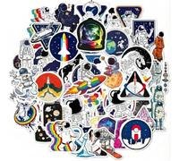 50 pegatinas de la Espacio Explorer Vinilo Stickers, pegatinas reutilizables de, impermeables UV para ordenador portátil, Maleta, monopatín, decoración de dormitorio
